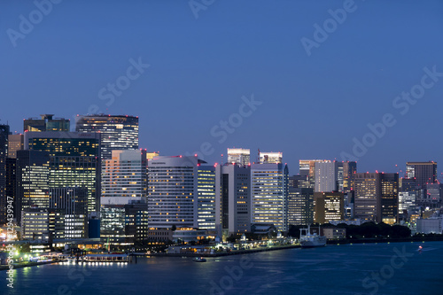 東京都市風景 トワイライト 汐留 東新橋 竹芝 銀座 