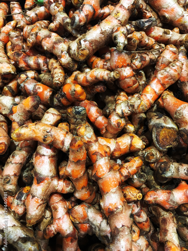 Turmeric paste is sold in many markets, herbs, spices