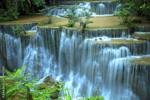 hauy mae kamin water falls in deep forest national park kanchana