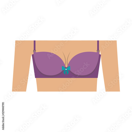 purple balconette brassier design icon vector illustration photo