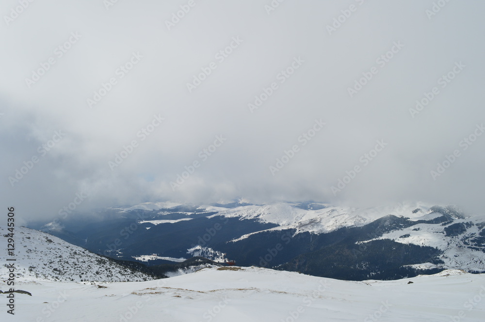 Carpathian Mountains in winter