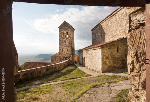 Nekresi monastery, Georgia. Ancient brick walls of Orthodox monastery, was erected in 4th - 7th century photo