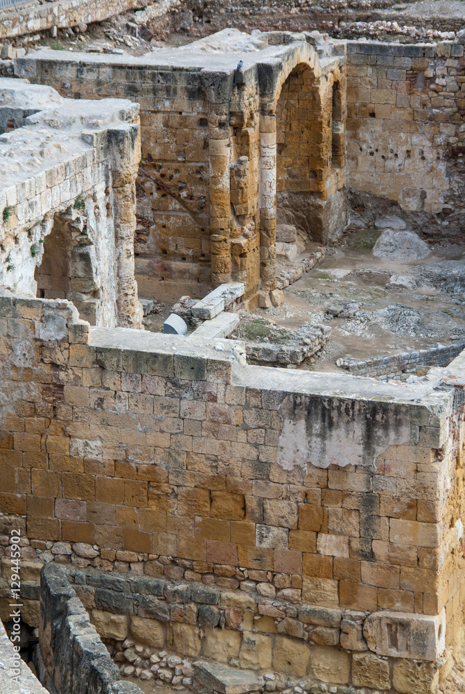 Ruines de l’amphithéâtre romain, Tarragone, Catalogne, Espagne