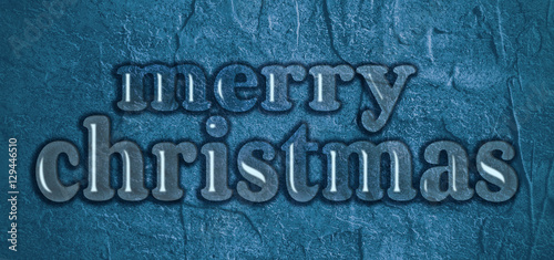 Merry Christmas text. Water drop. Concrete textured