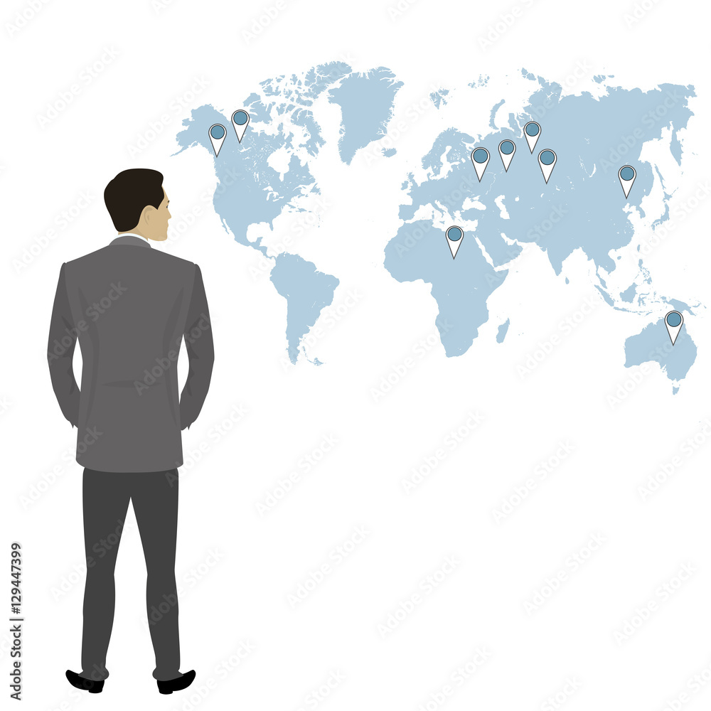 Businessman full length back view isolated Businessman full length back view isolated