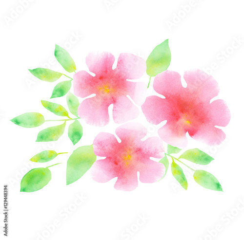 abstract floral watercolor ...