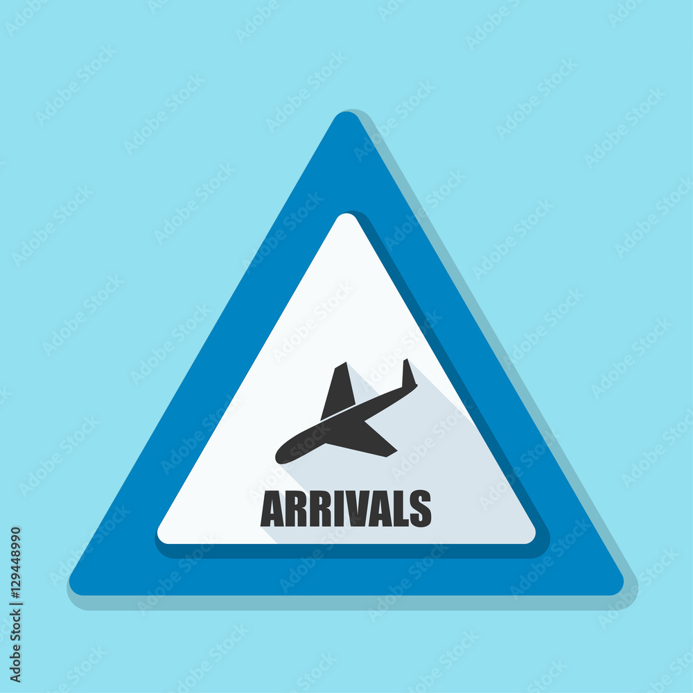 Airport Arrivals illustration sign Airport Arrivals illustration sign