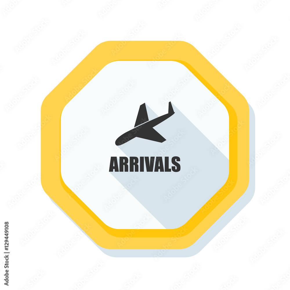 Airport Arrivals illustration sign Airport Arrivals illustration sign