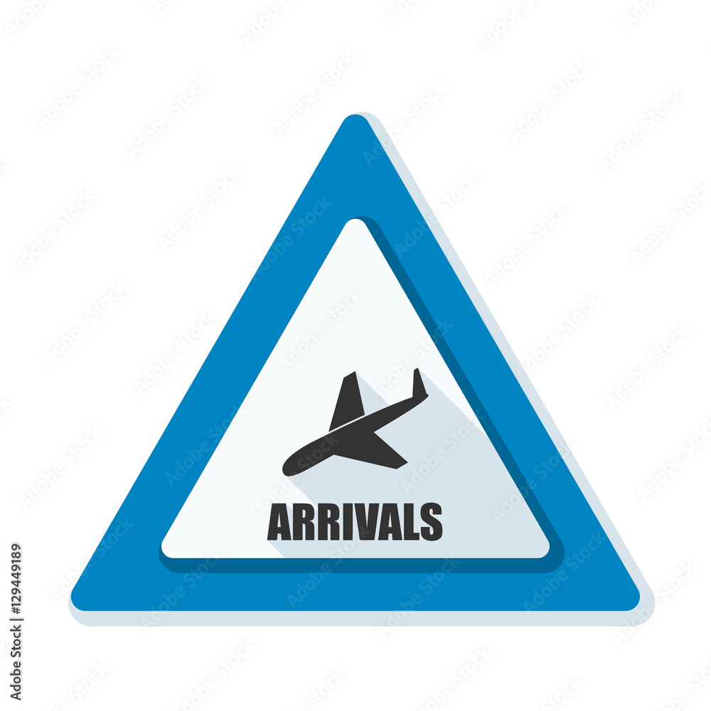 Airport Arrivals illustration sign Airport Arrivals illustration sign