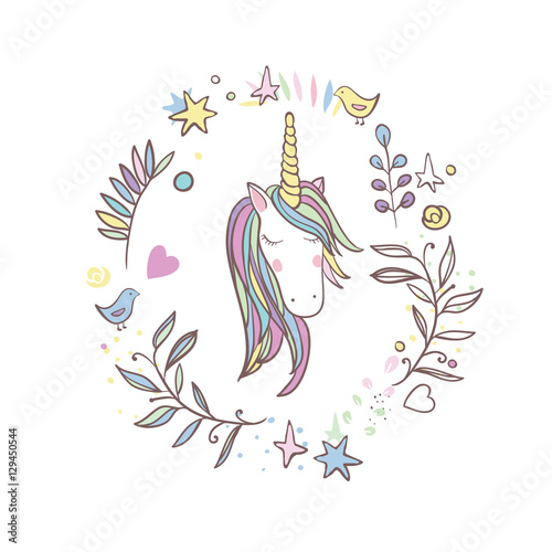 Unicorn Rainbow pattern