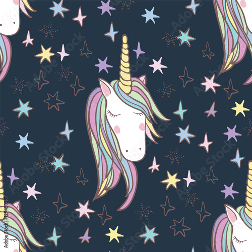 Dekoracja na wymiar  unicorn-rainbow-seamless-pattern
