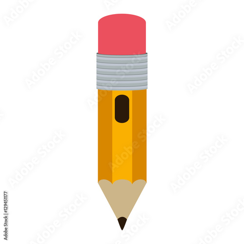 small design pencil with eraser vector illustration