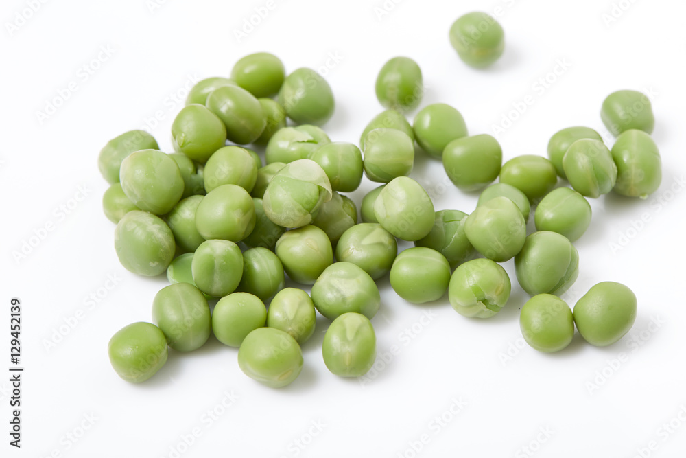 Ripe pea vegetable. Isolated on white background Ripe pea vegetable. Isolated on white background
