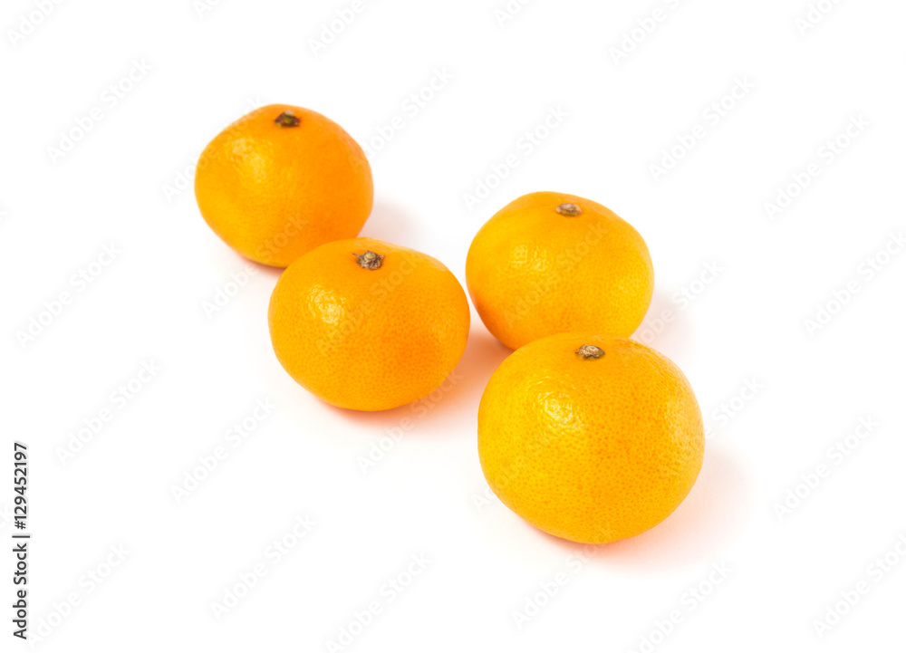 Closeup flesh orange fruit on white background, fruit for health Closeup flesh orange fruit on white background, fruit for health