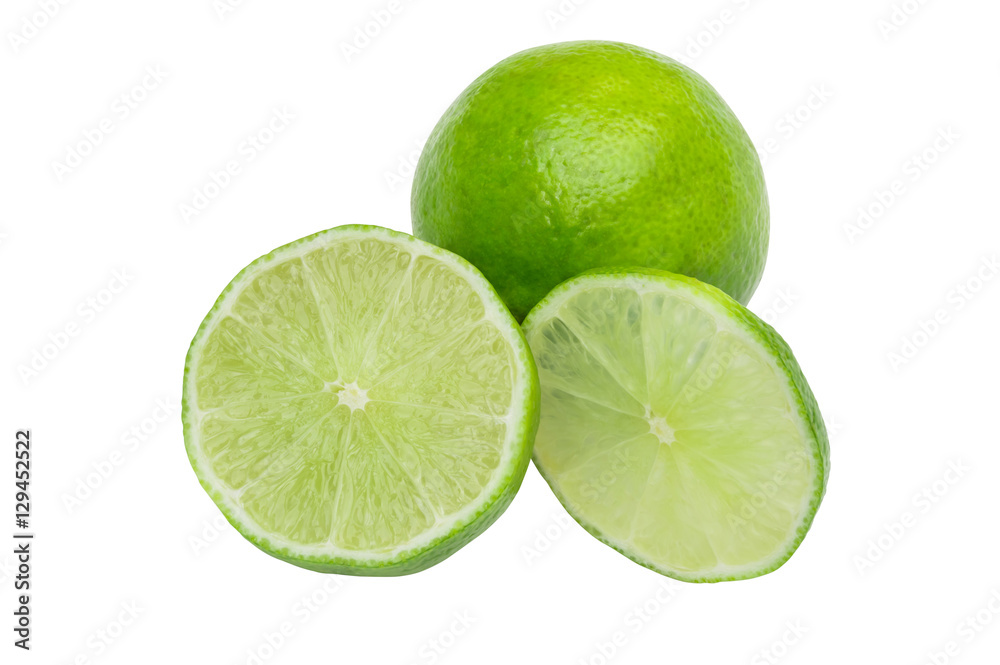 Fresh lemon isolated on white (with clipping path).