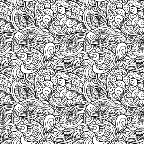 Fantasy decorative ornamental seamless pattern