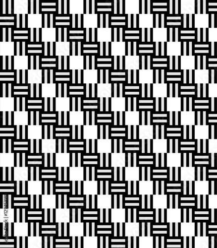 classic geometric pattern of black and white corners.