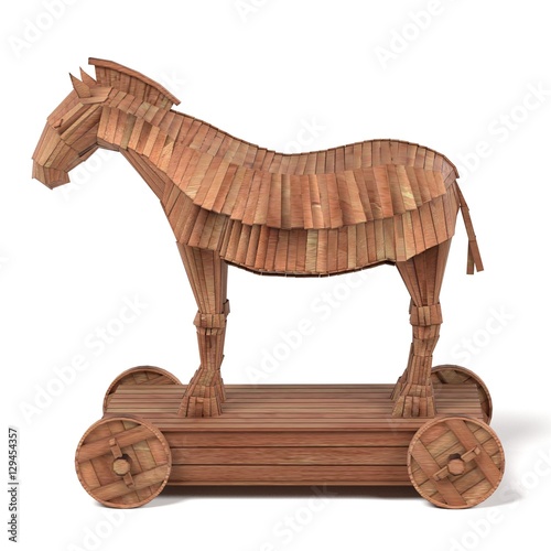 Fotografie realistic 3d render of trojan horse