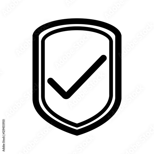 silhouette emblem with okey signal vector illustration
