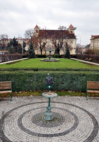 Park and city of Prostejov, Moravia, Czech Republic, Europe photo