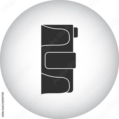 Skateboard hand protector symbol silhouette icon on background