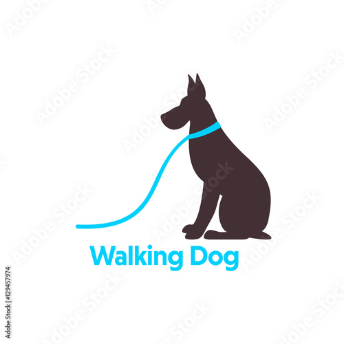 Logo design for dog walking.