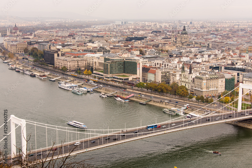 Budapest, Hungary, the Danube, the view of the city