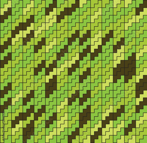 Abstract texture tetris brick seamless green