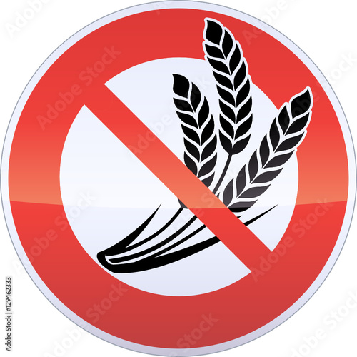 Panneau d'interdiction du gluten