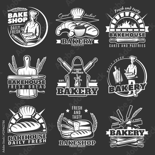 Vintage Bakery Emblems Set