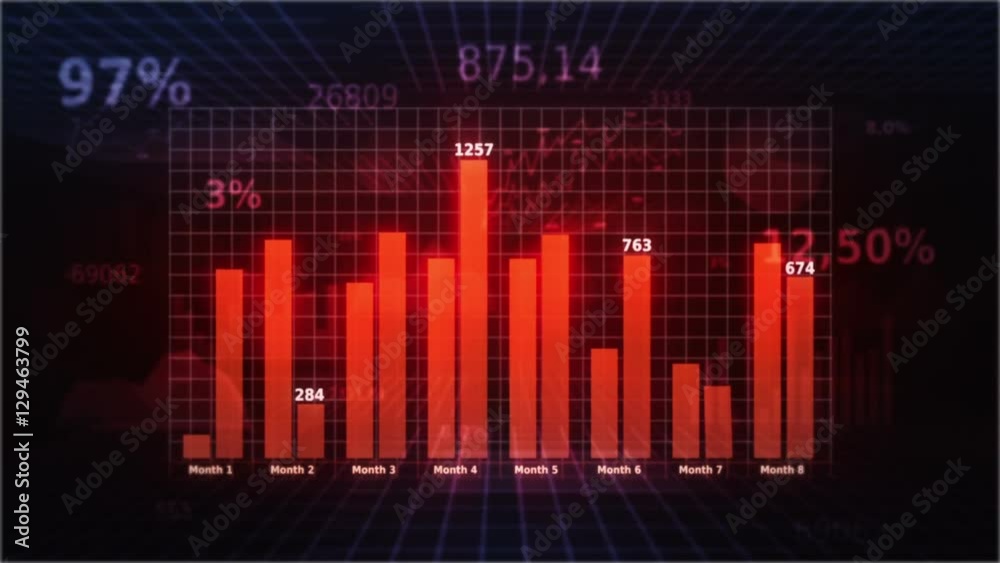 Financial diagrams with free space to put your text. Red. Loopable Financial diagrams with free space to put your text. Red. Loopable
