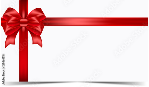 Gift card with red bow