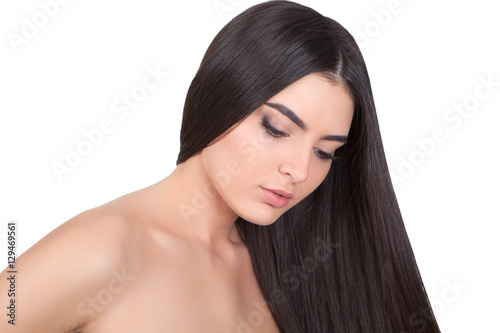 Girl with long hair.