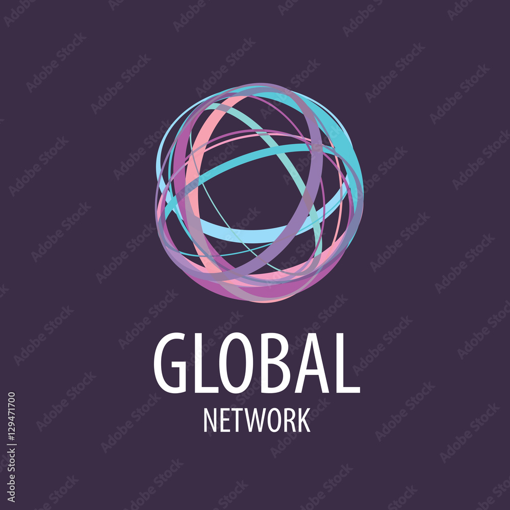 vector logo global network vector logo global network