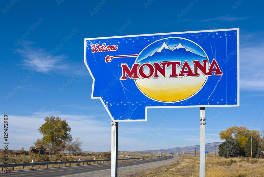 Fotografie, Obraz Welcome to Montana