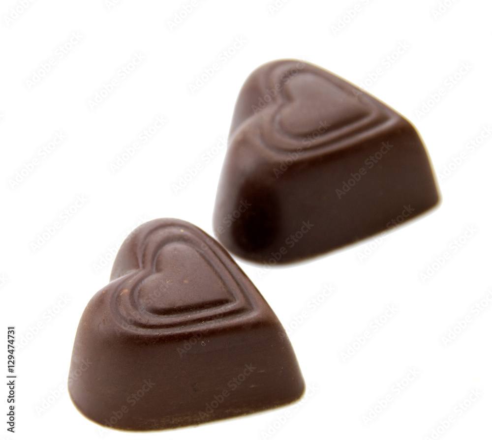 Chocolate candies isolated on white background. Chocolate candies isolated on white background.