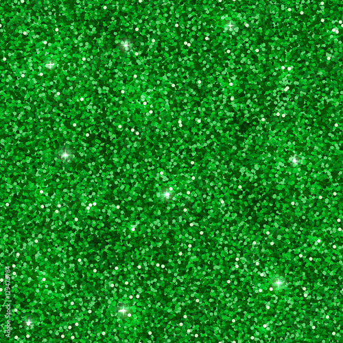 Green glitter seamless pattern. Vector