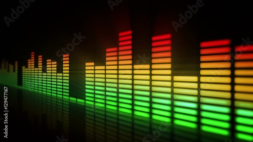  Multicolored sound equalizer. Loopable.