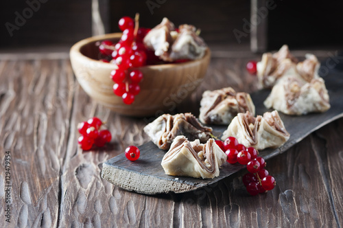 Egyptian baklava with red currant
