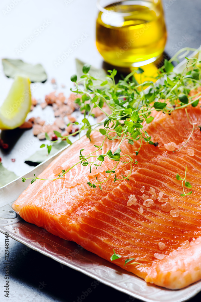 raw salmon fillets raw salmon fillets