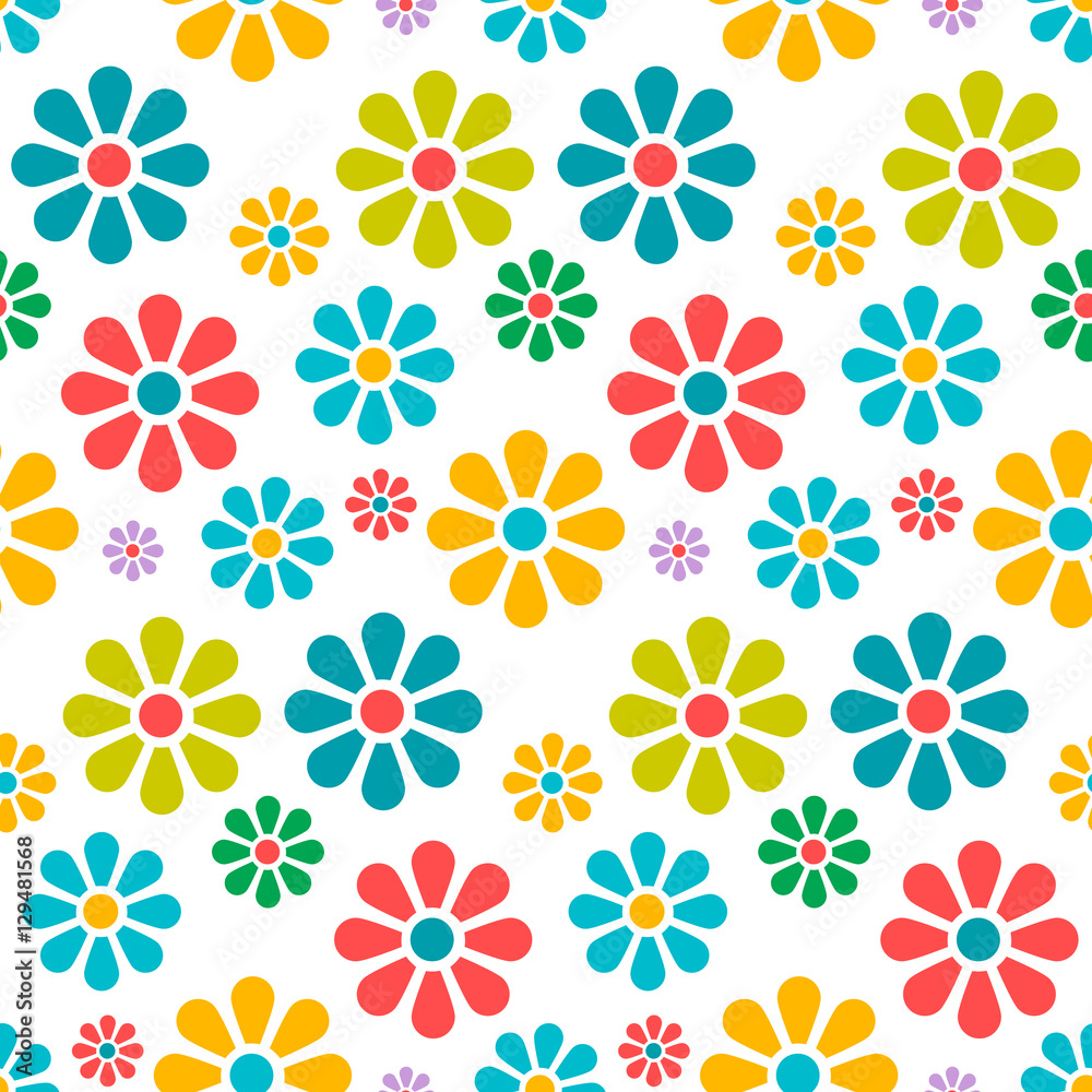 Seamless Flowers Wrapping Paper Background Seamless Flowers Wrapping Paper Background