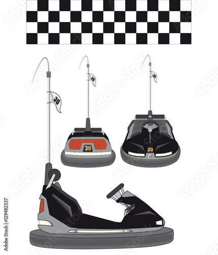 black bumper car