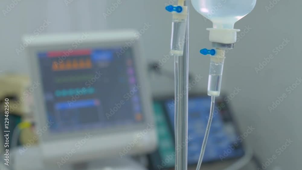 Screen displays patient's condition in ICU, intensive care unit: pulse, blood pressure, temperature, and other parameters Screen displays patient's condition in ICU, intensive care unit: pulse, blood pressure, temperature, and other parameters