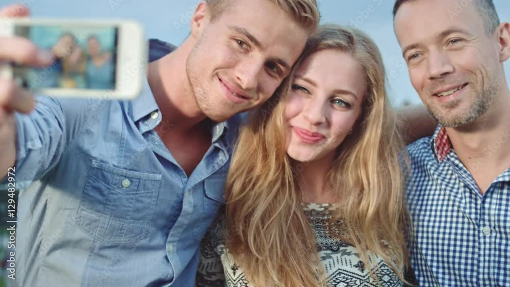 Cheerful friends enjoying the summer Cheerful friends enjoying the summer