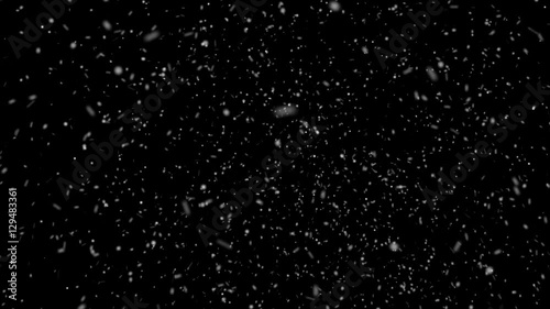 Falling snow on a black background 