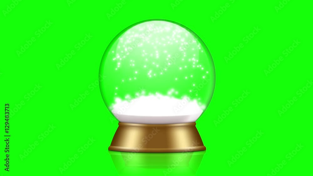 custom made wallpaper toronto digitalsnowglobe animation with falling snow on a green background 