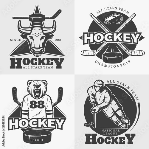 Hockey Team Design Elements