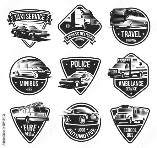 Urban Transport Logotype Set