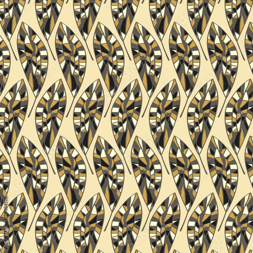 pattern tree-leaf-feather-mosaic