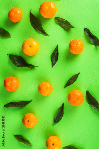 tangerines on a bright background